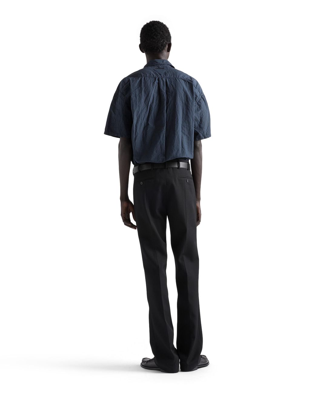 Prada Blue Cotton Blend Shirt for men