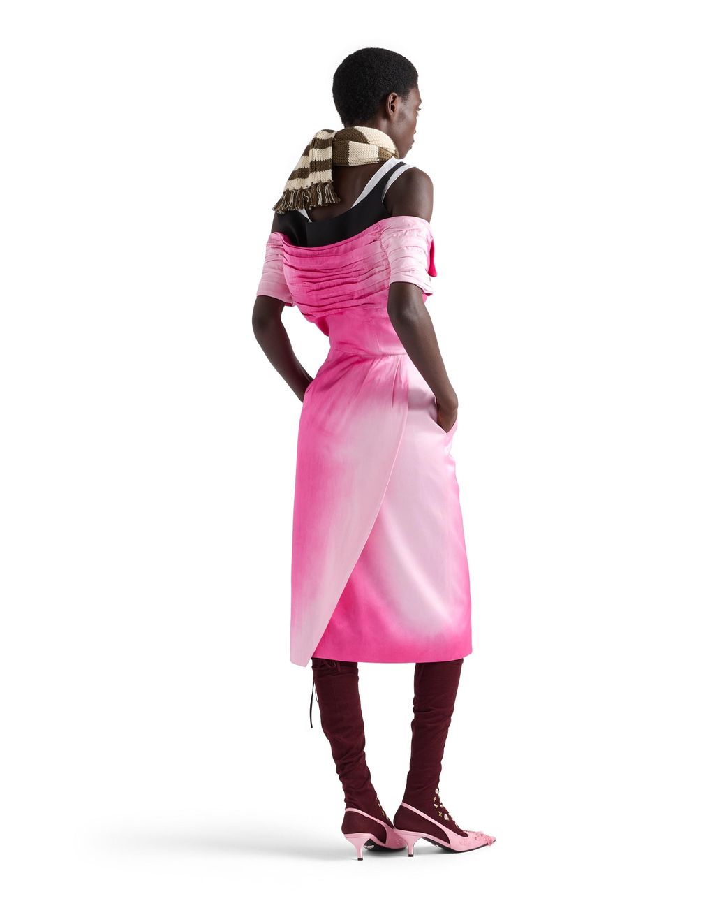 Prada Pink Washed Duchesse Dress
