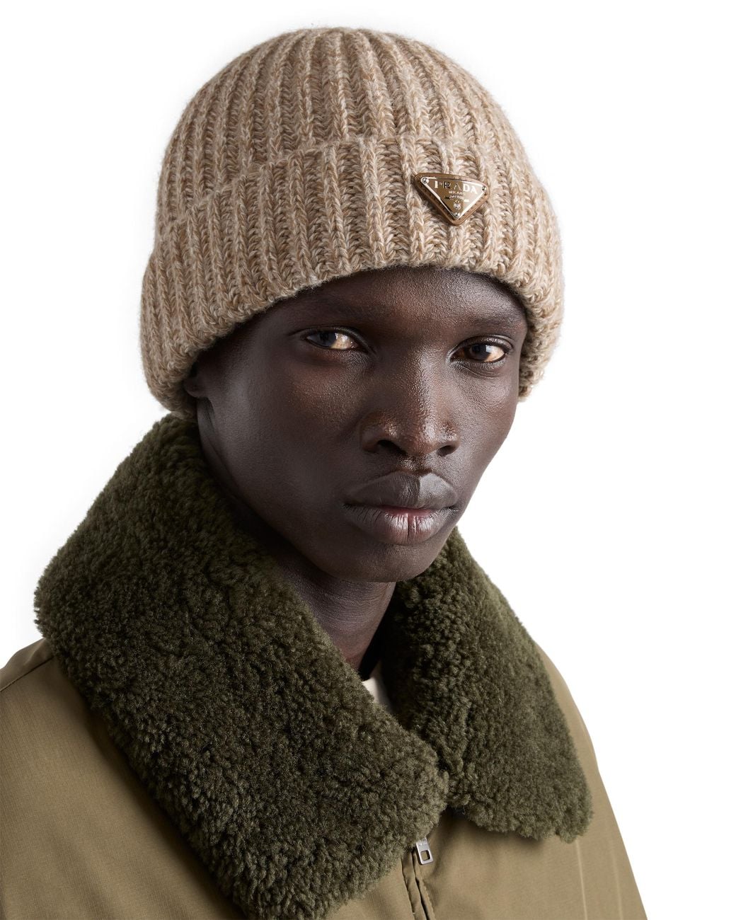 Prada Multicolor Mouliné Cashmere And Wool Beanie for men