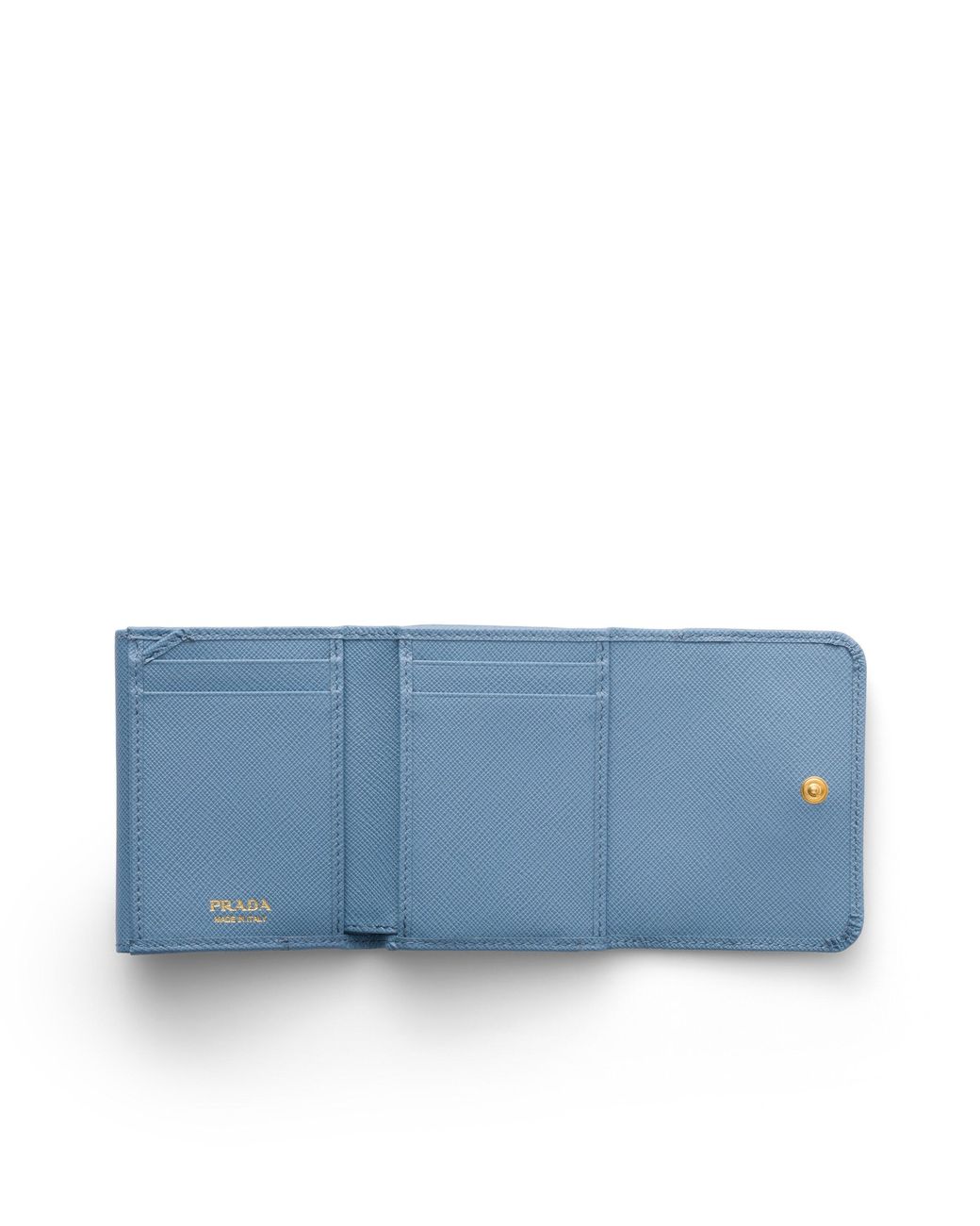 Prada Blue Small Saffiano Leather Wallet