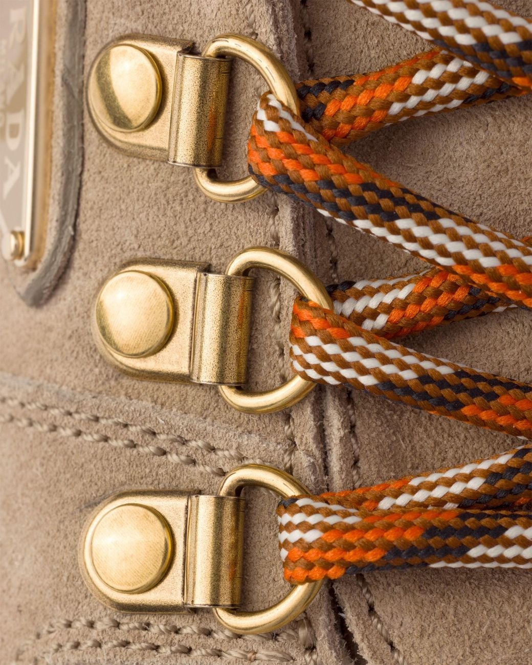 Prada Multicolor Shearling-Lined Suede Booties