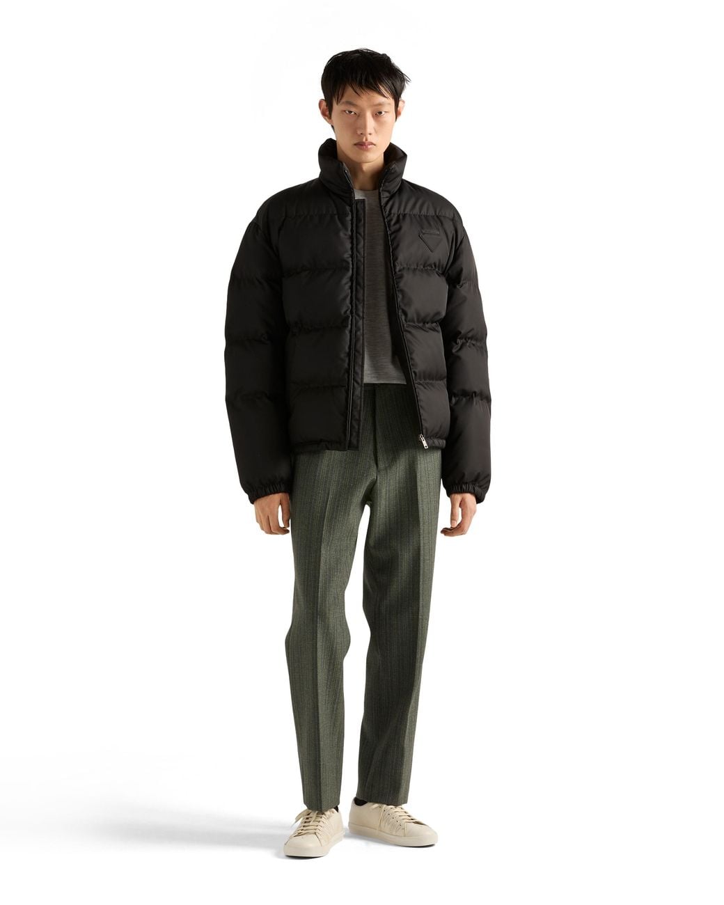 Prada Black Medium-Weight Re-Nylon Down Jacket for men