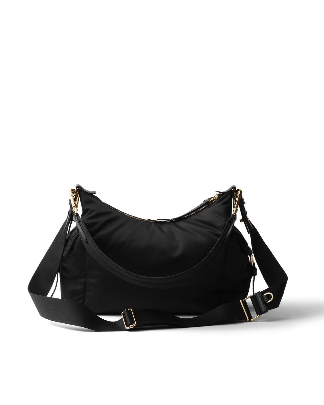 Prada Black Explore Large Re-Nylon And Leather Bag