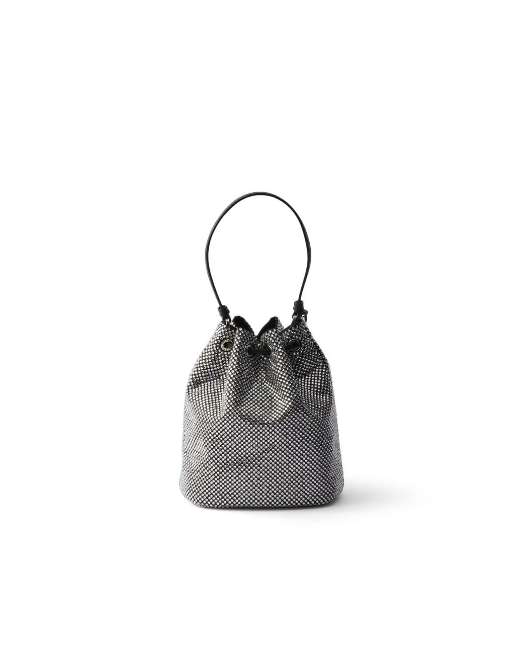 Prada White Mini-Studded Satin Bag