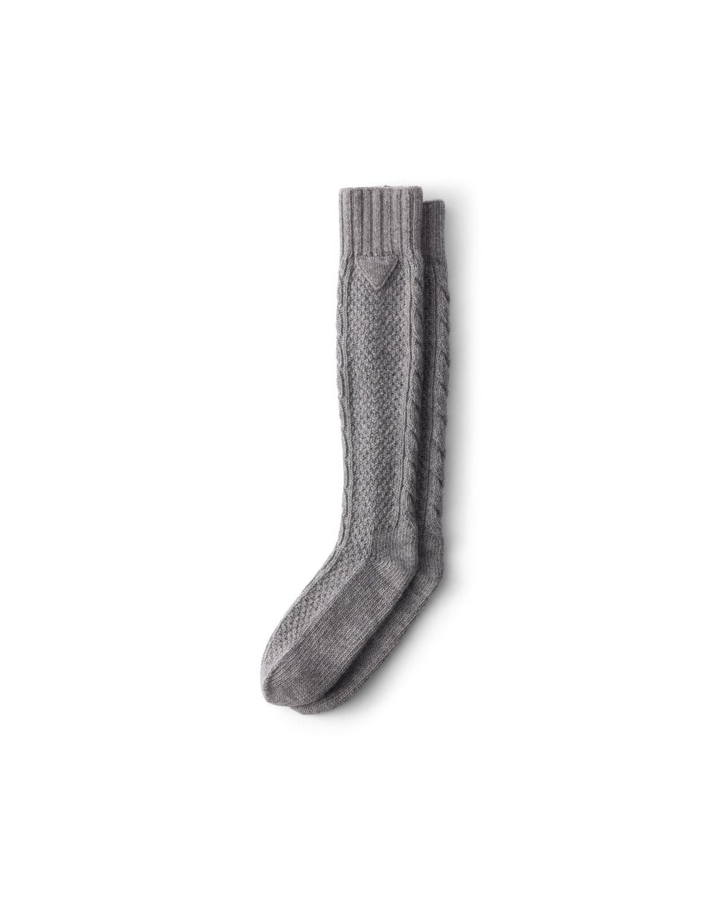 Prada Gray Wool And Cashmere Socks