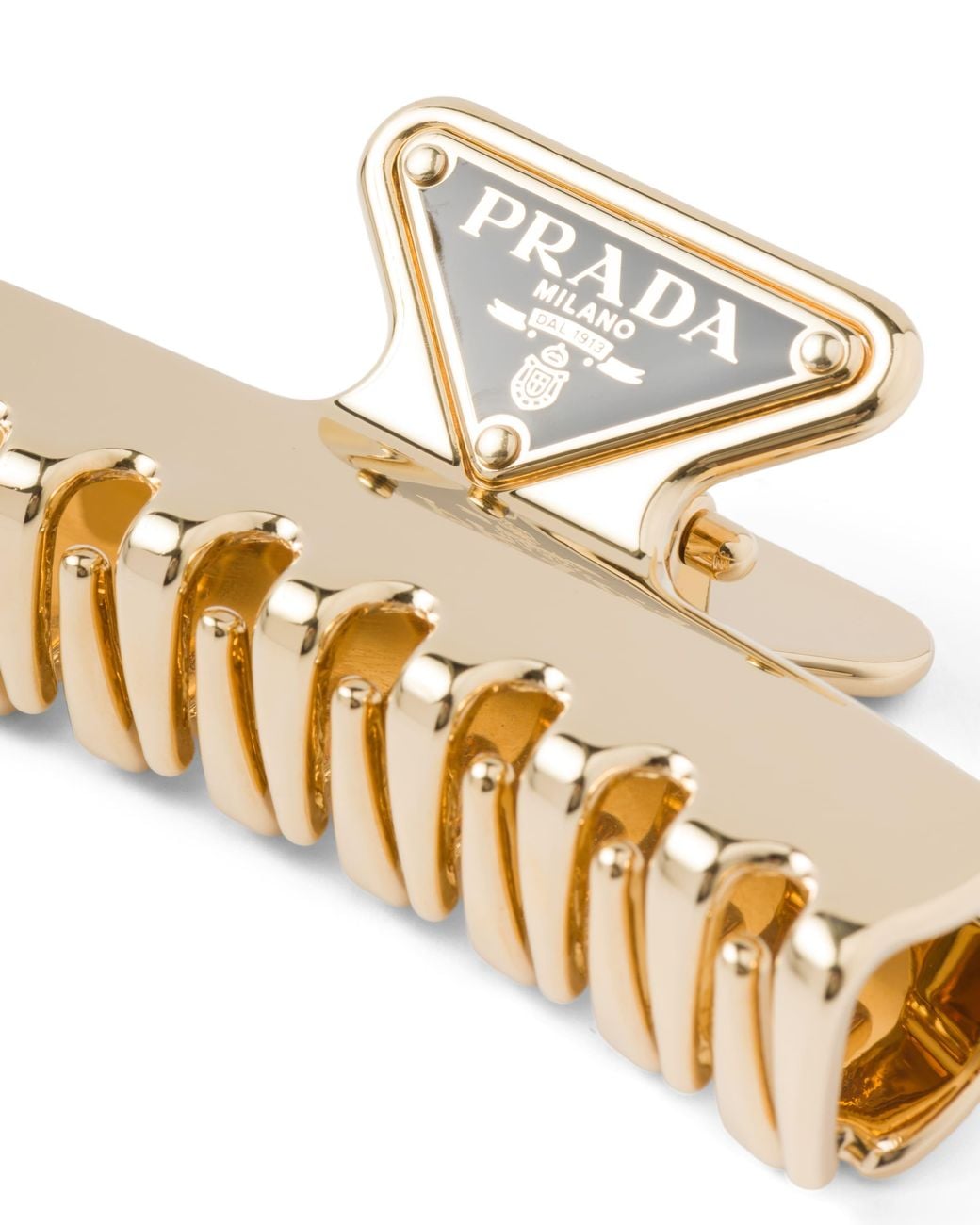 Prada White Metal Hair Clip