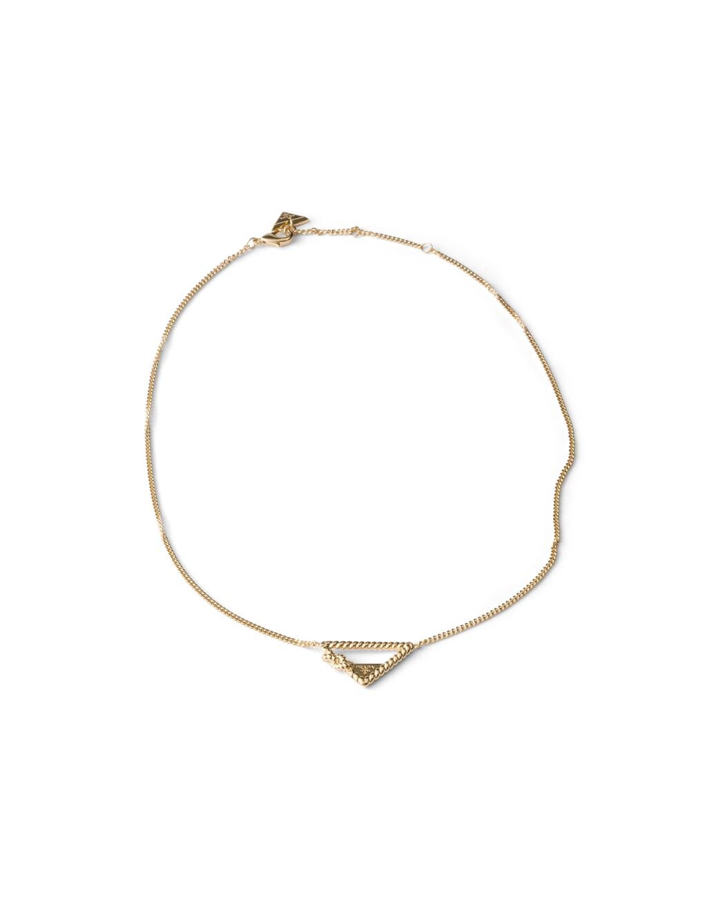 Prada Metallic Metal Necklace