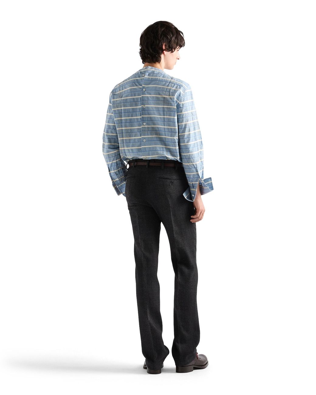 Prada Blue Cotton Shirt for men