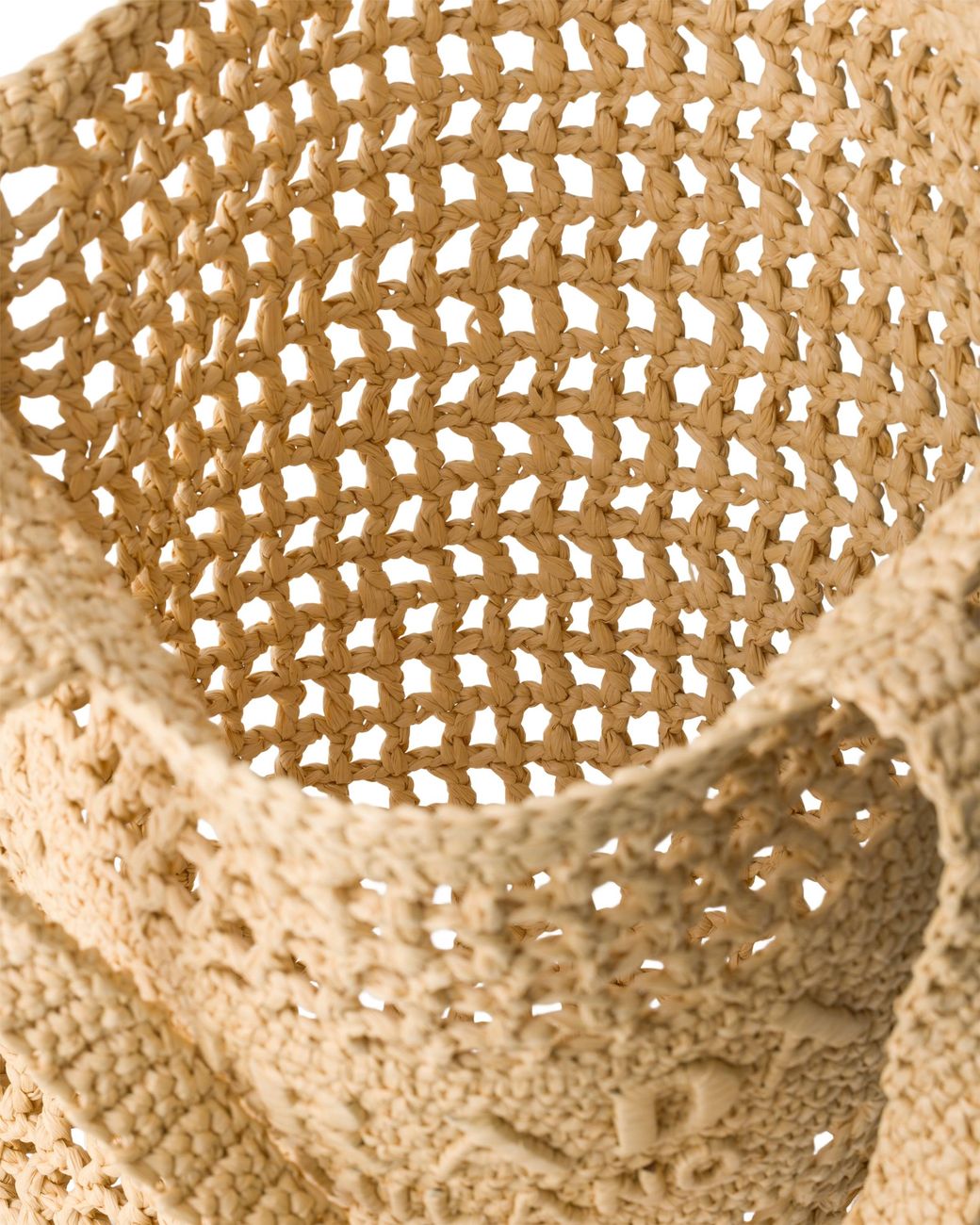 Prada Natural Crochet Tote Bag