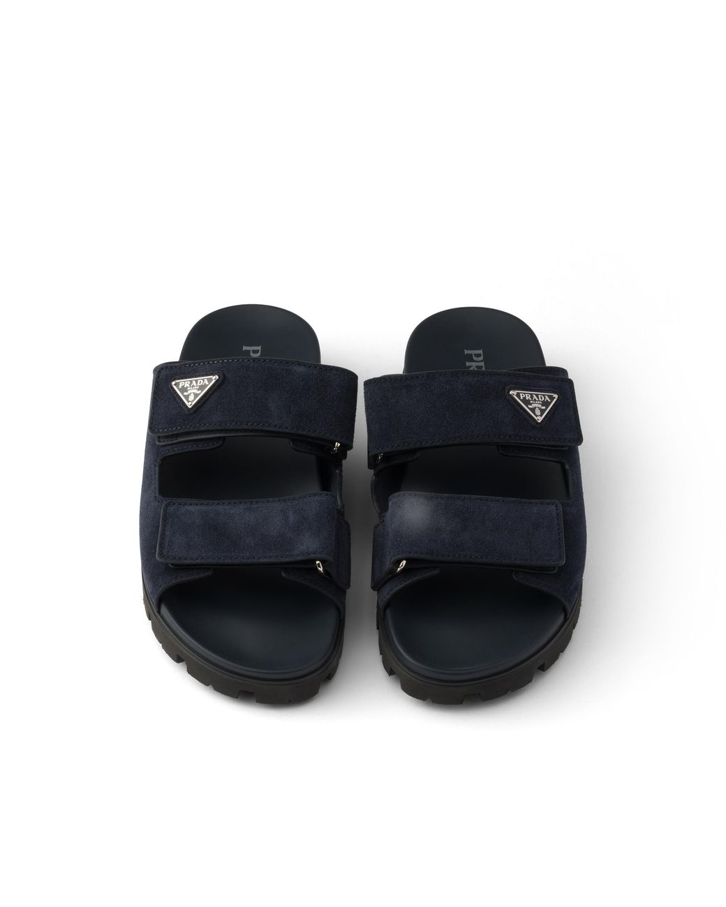 Prada Blue Suede Band Sandals for men