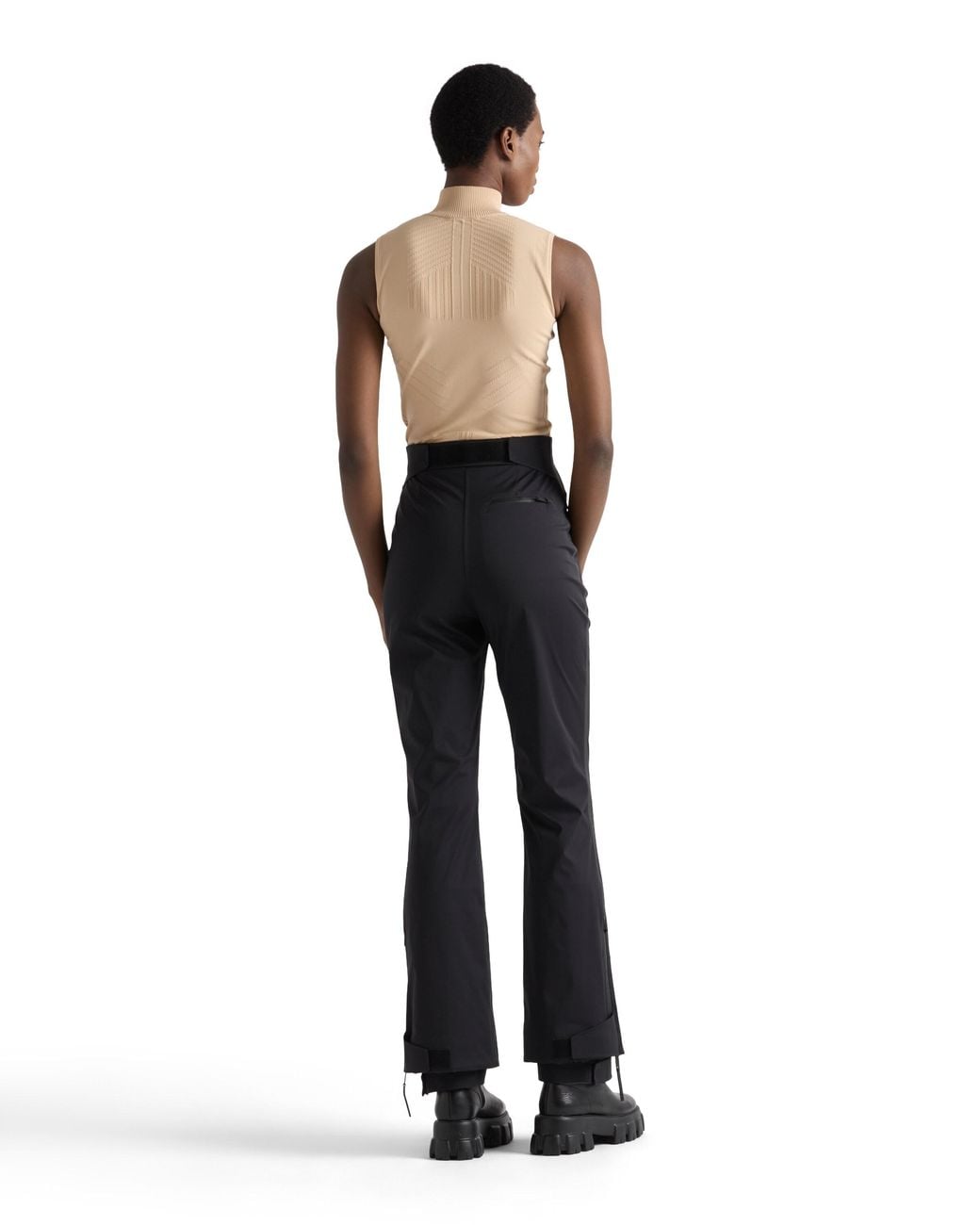 Prada Natural Re-Nylon Turtleneck Top, Albino