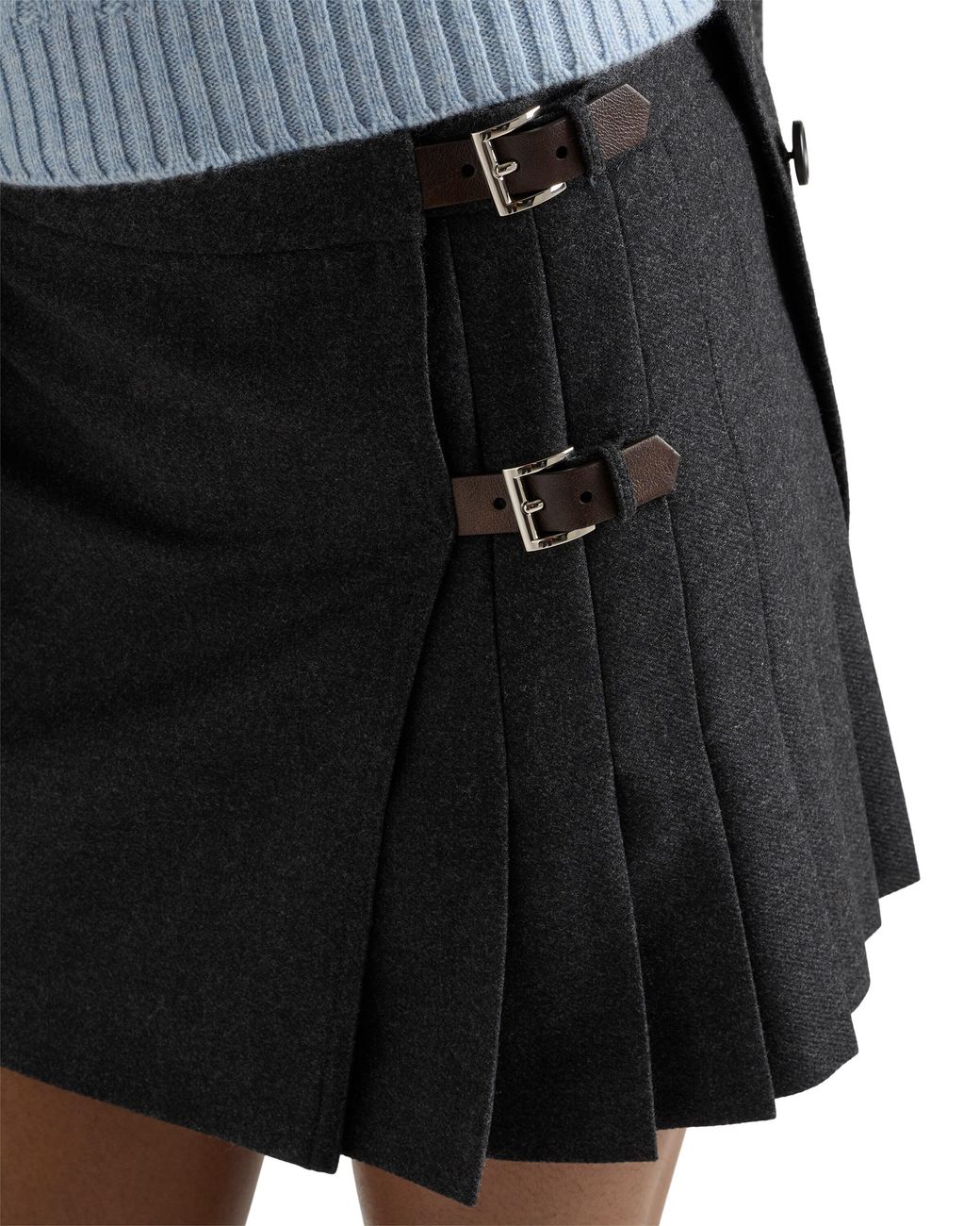 Prada Black Re-Wool Miniskirt