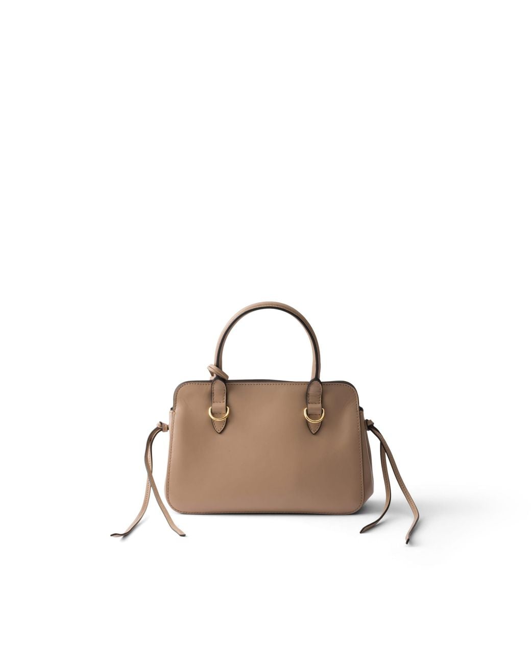 Prada Natural Carry Mini Leather Handbag, Cameo