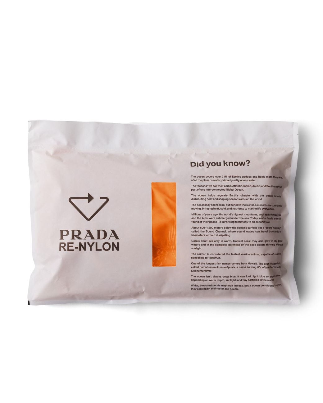 Prada Orange Re-Nylon Drawstring Backpack