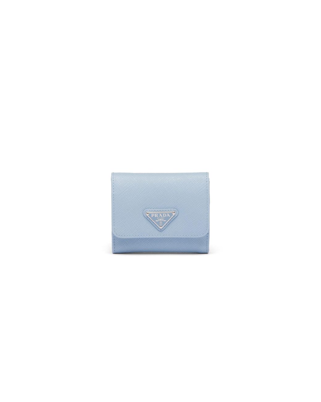 Prada Blue Small Saffiano Leather Wallet