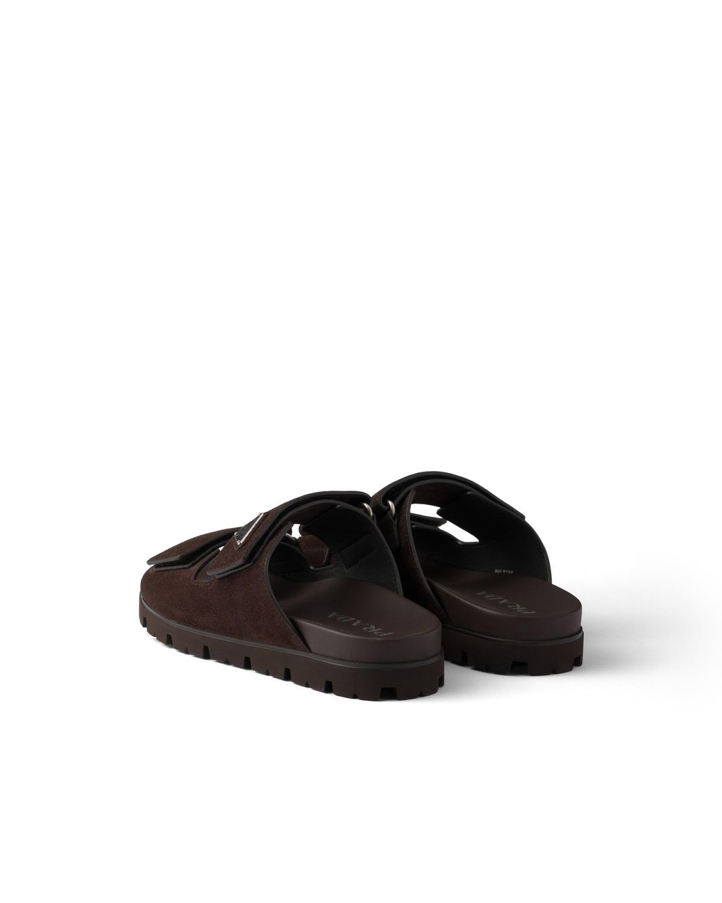 Prada Black Suede Band Sandals, Dark for men