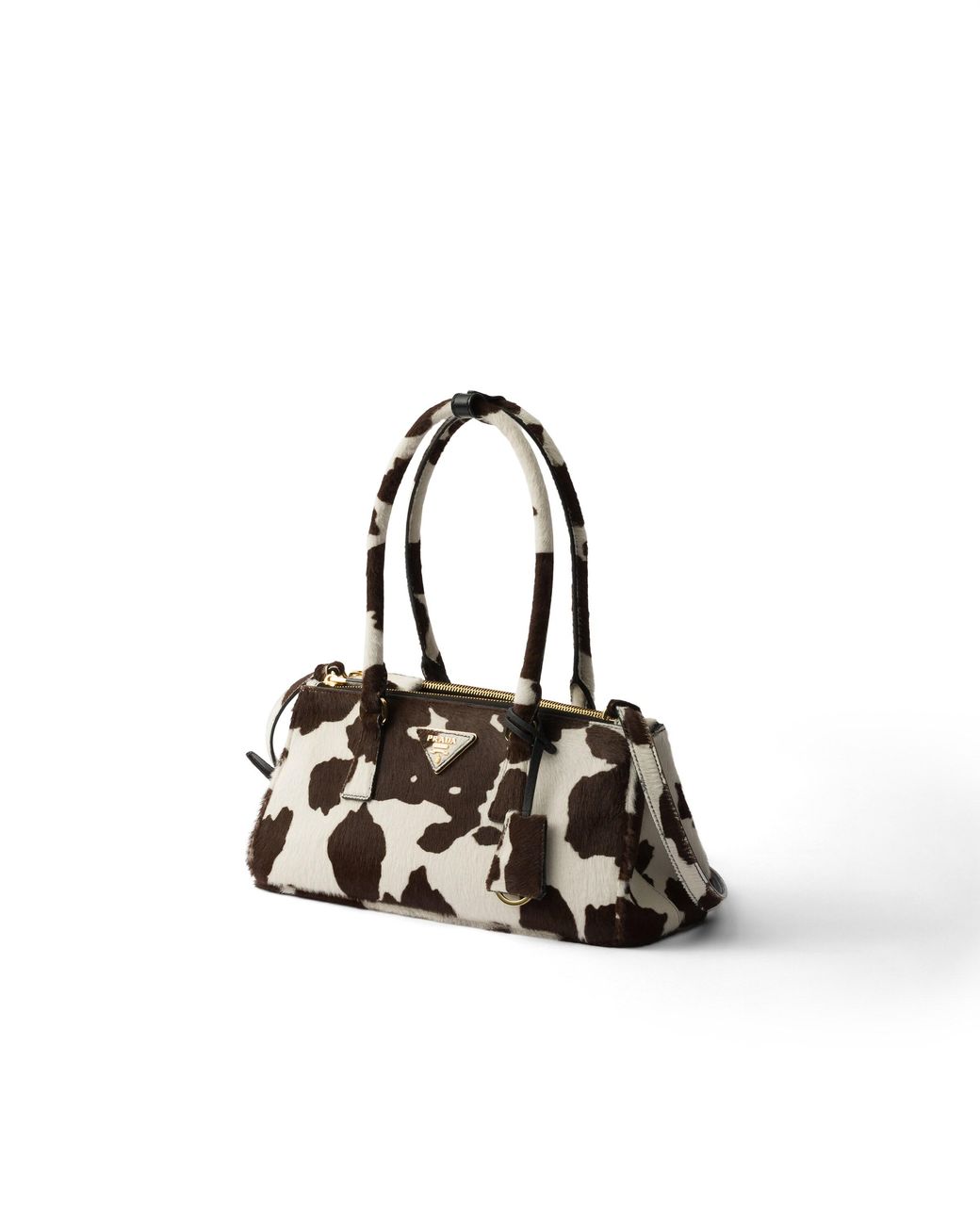 Prada White Galleria Medium Printed Leather Bag