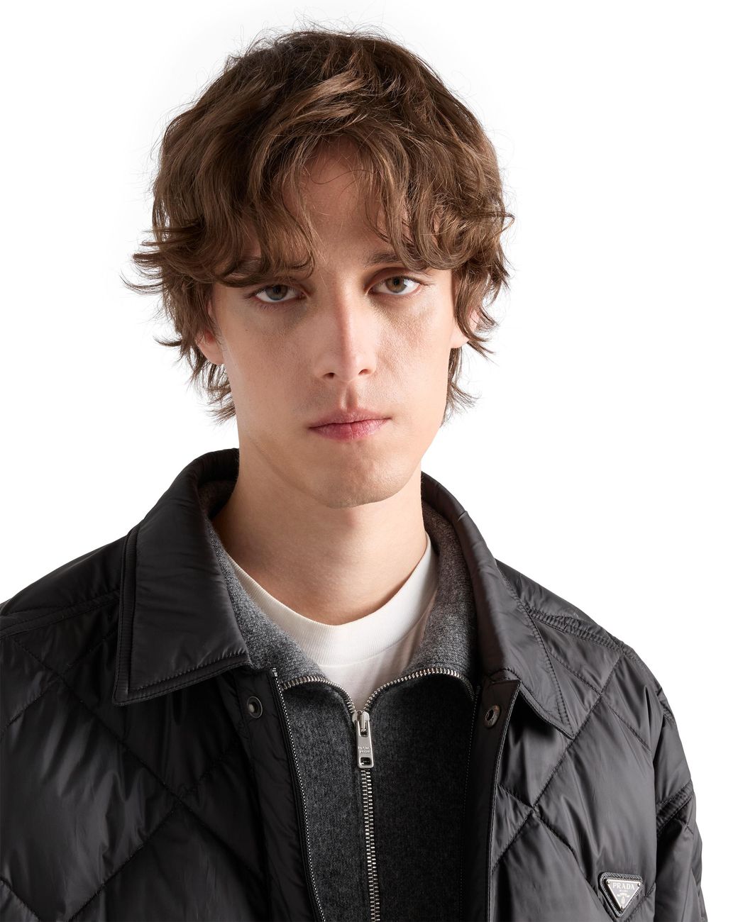 Prada Black Technical Fabric Down Coat for men