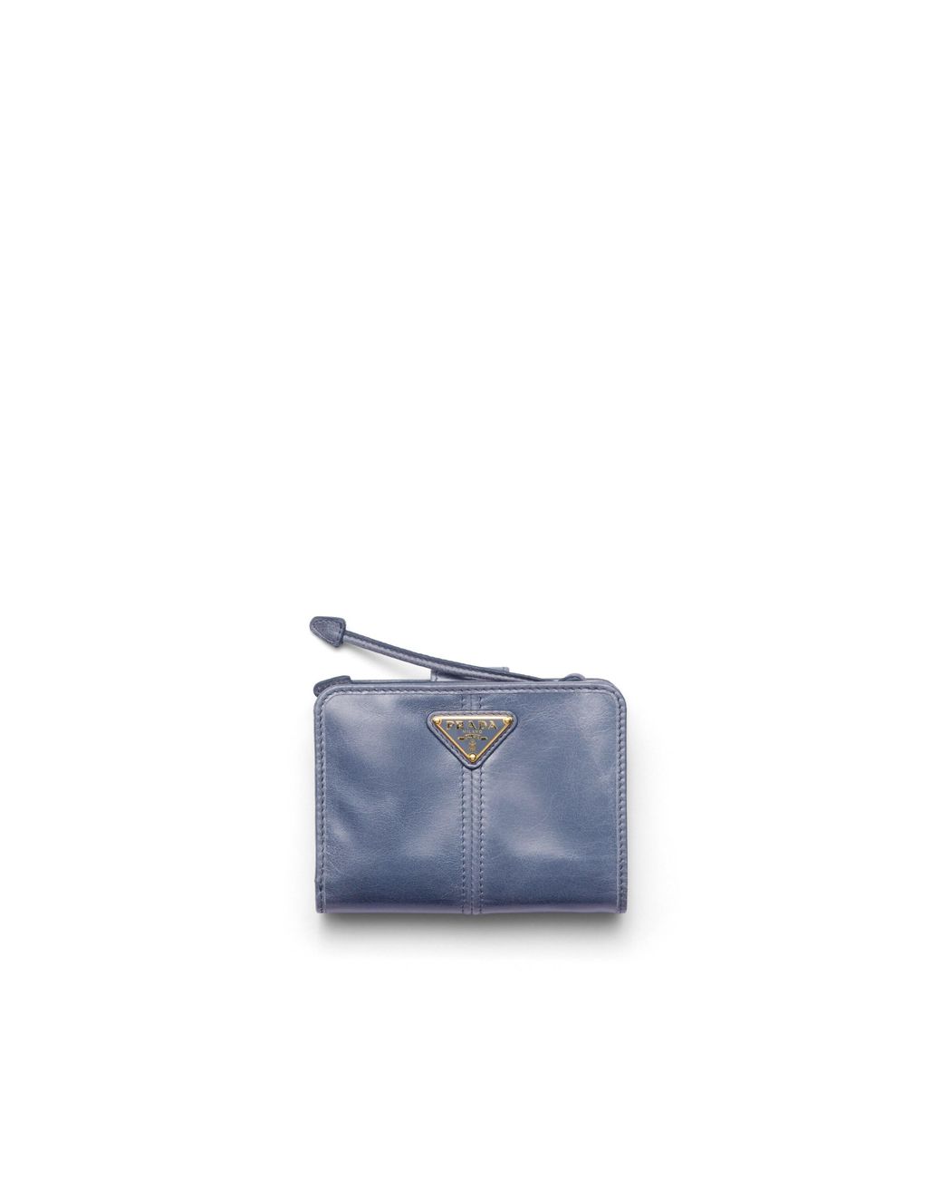 Prada Blue Small Leather Wallet