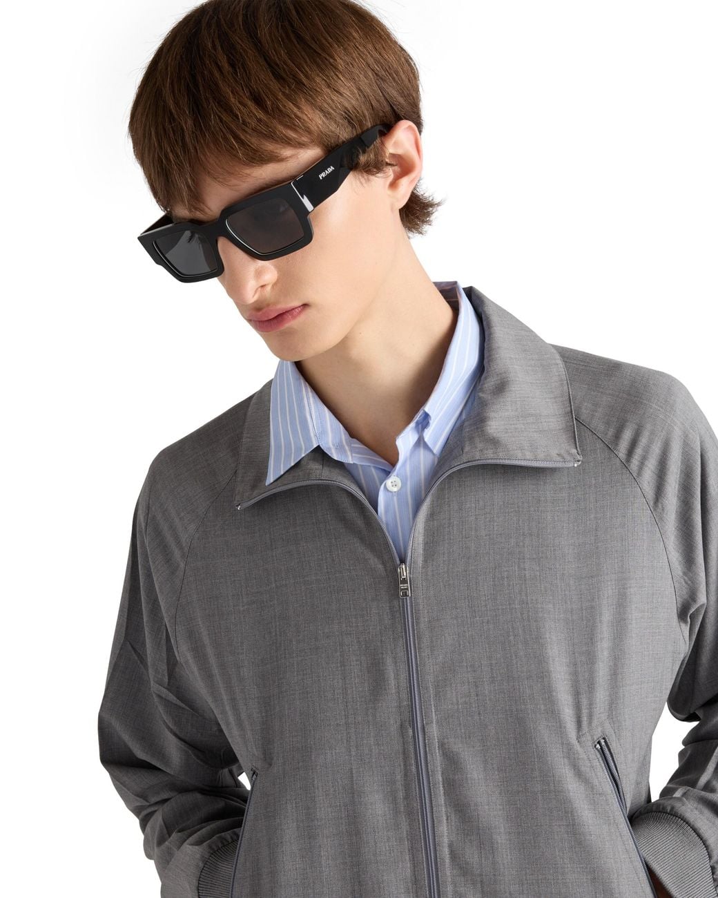 Prada Gray Symbole Sunglasses for men