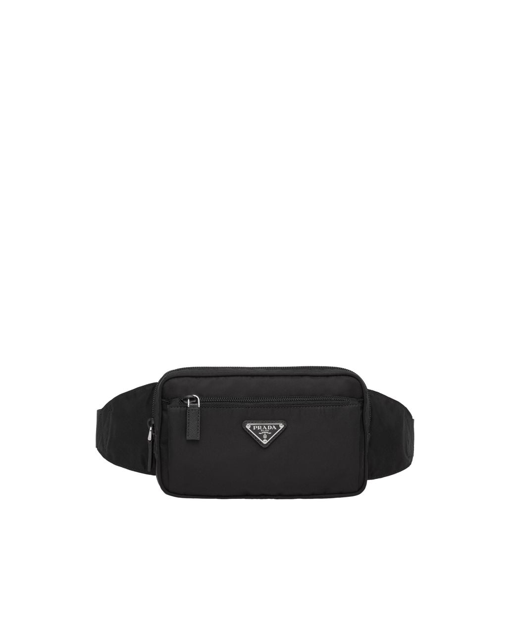 Prada Black Urban Nylon And Saffiano Leather Mini Belt Bag for men