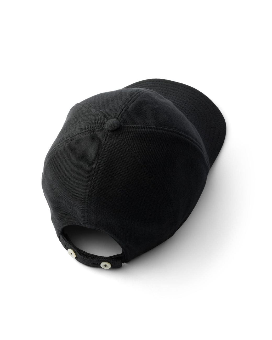 Prada Black Old Piqué Baseball Cap for men