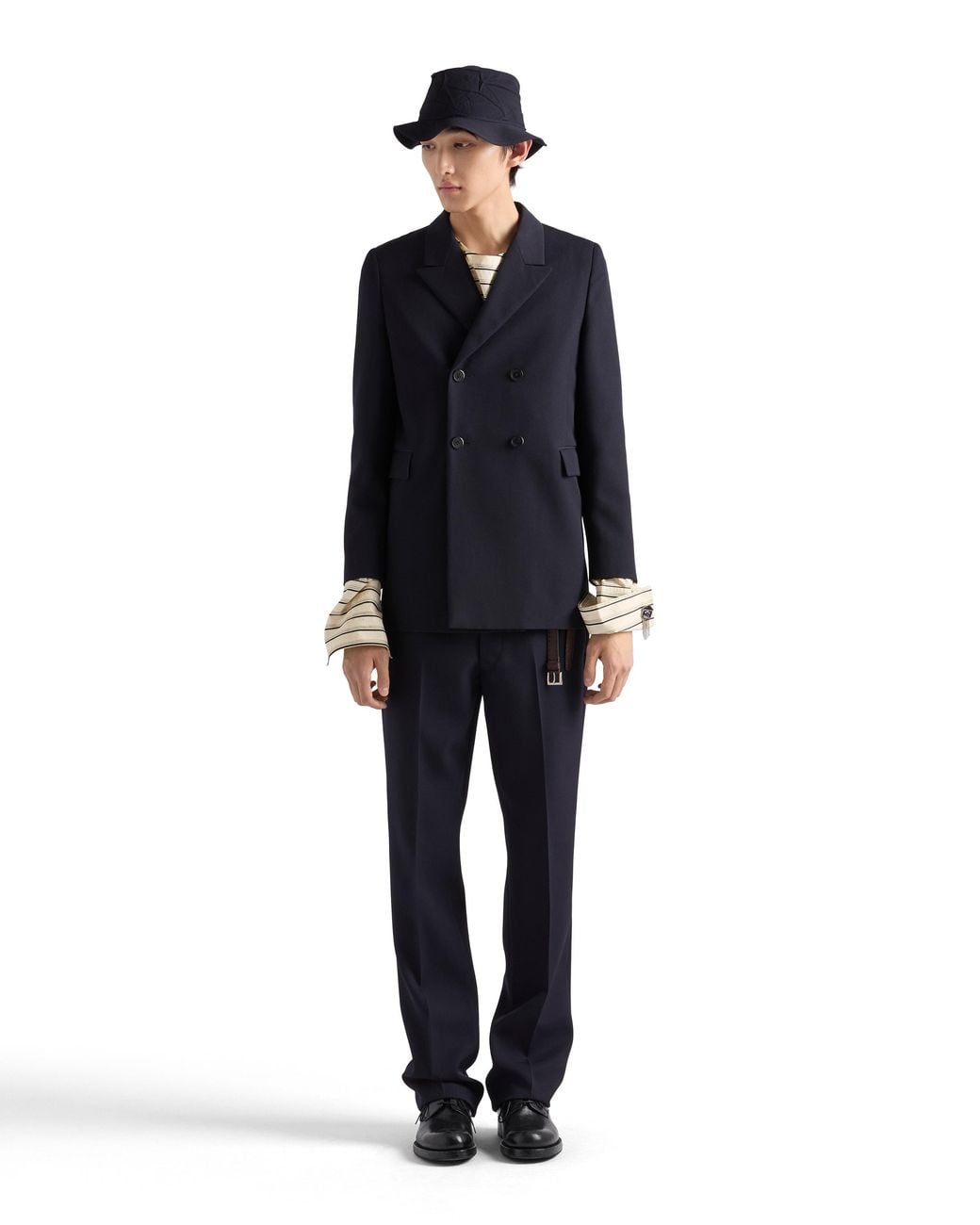 Prada Blue Wool Pants for men