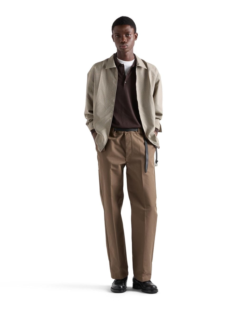 Prada Brown Wool Shirt for men