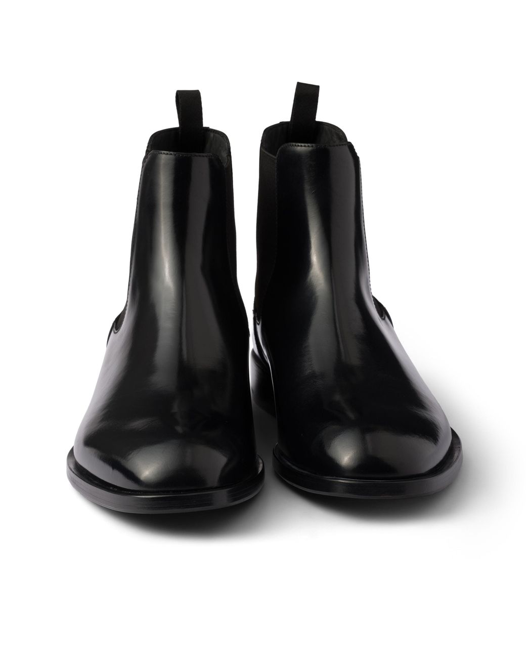 Prada Black Brushed Leather Chelsea Boots, Size 5,5 for men