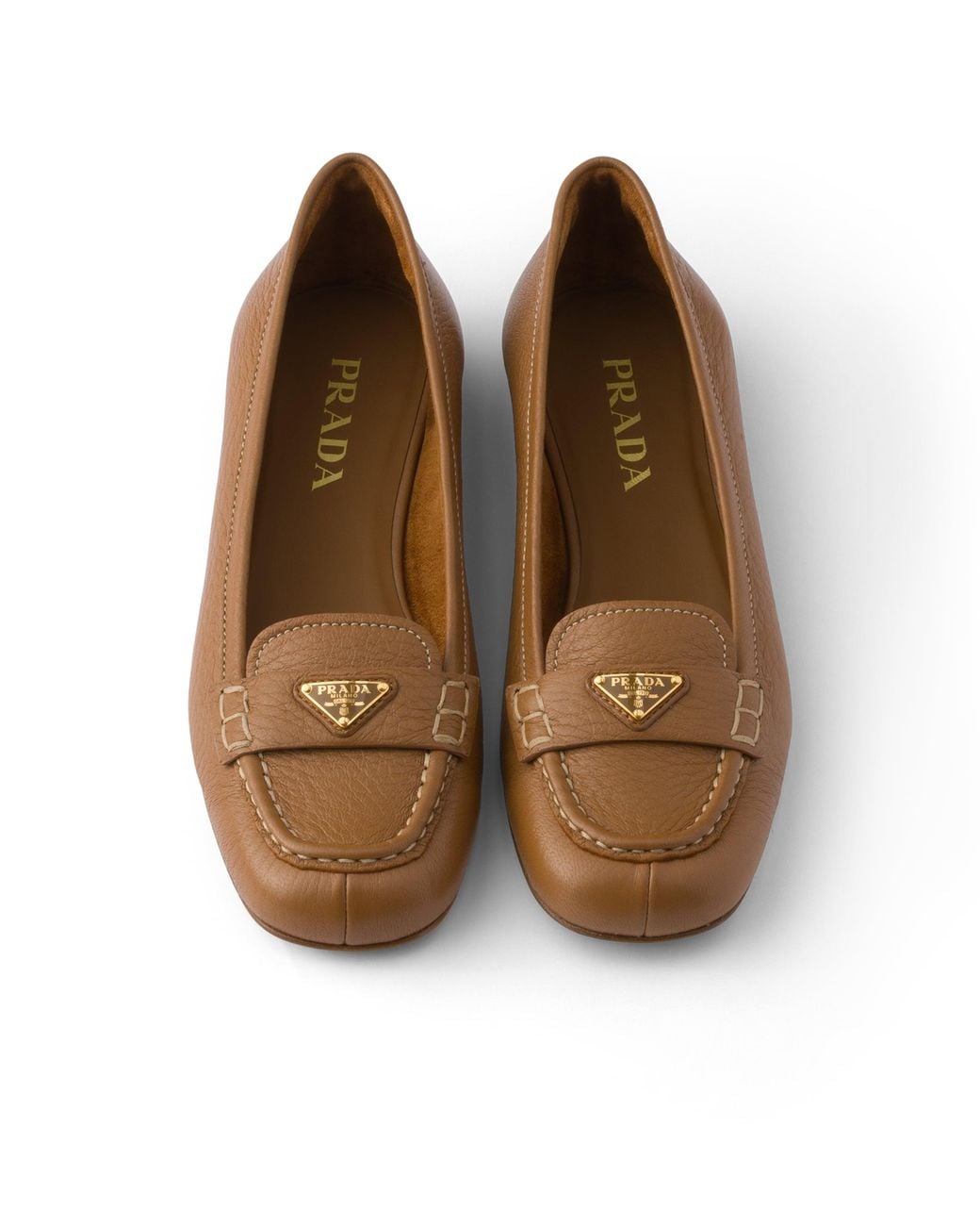 Prada Brown Leather Loafers