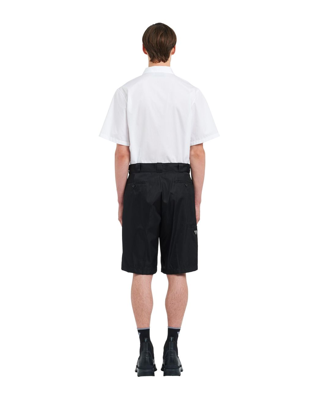 Prada White Re-nylon Bermudas for men