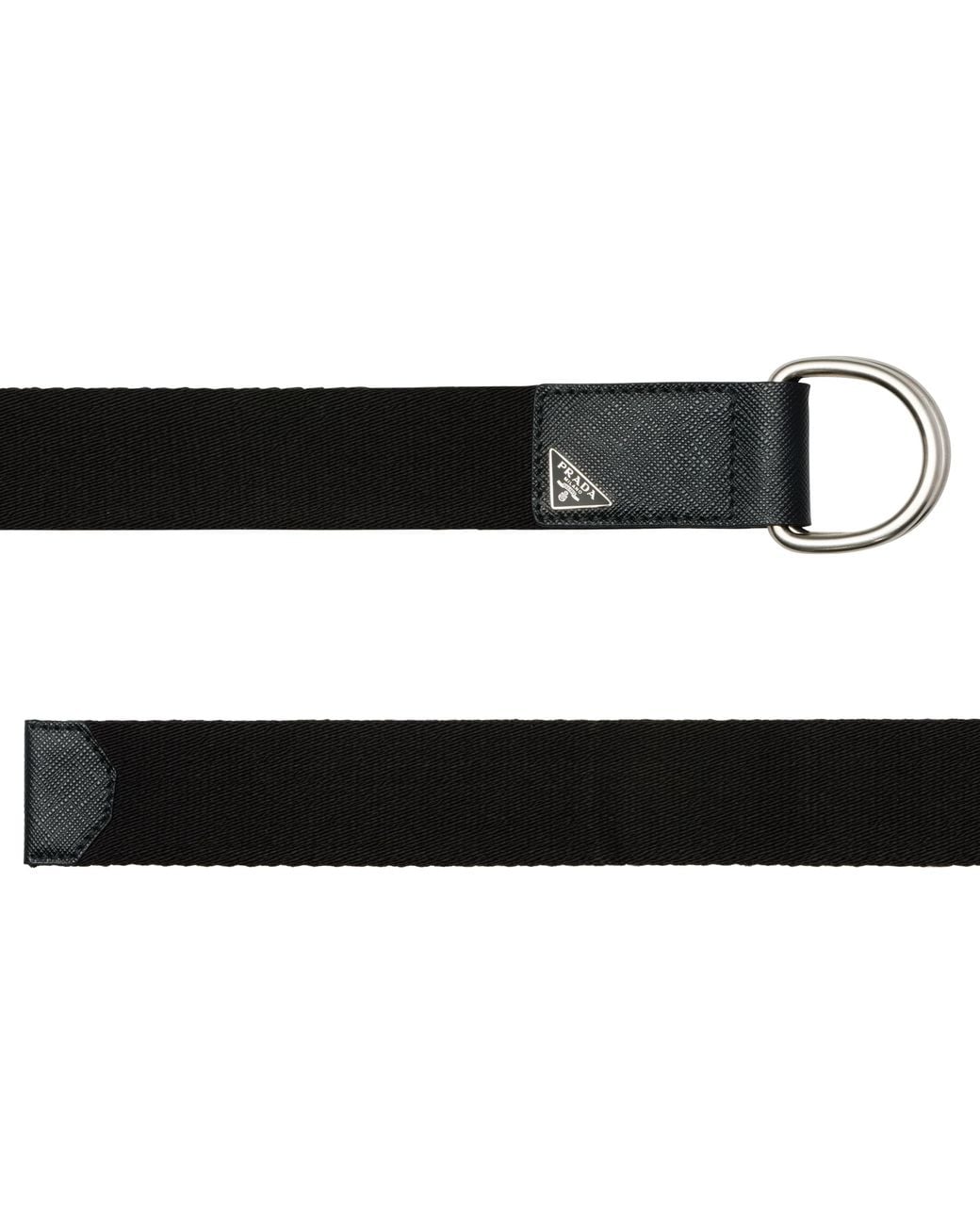 Prada Black Woven Nylon Belt for men
