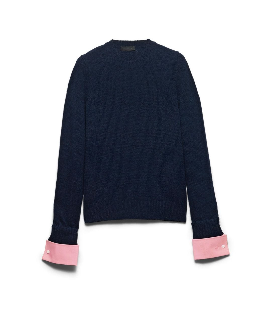 Prada Blue Shetland Wool Crew-Neck Sweater for men