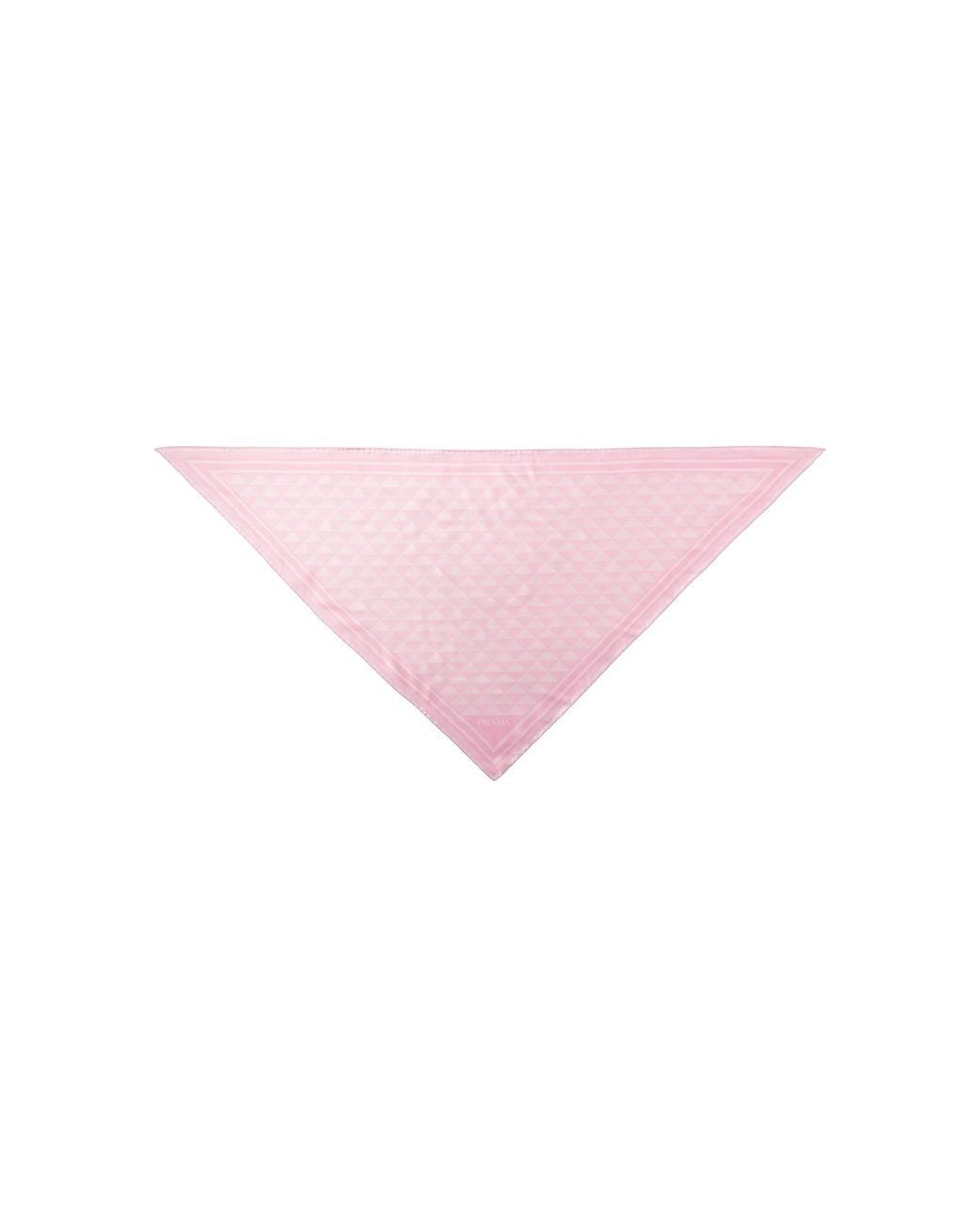 Prada Pink Printed Silk Scarf