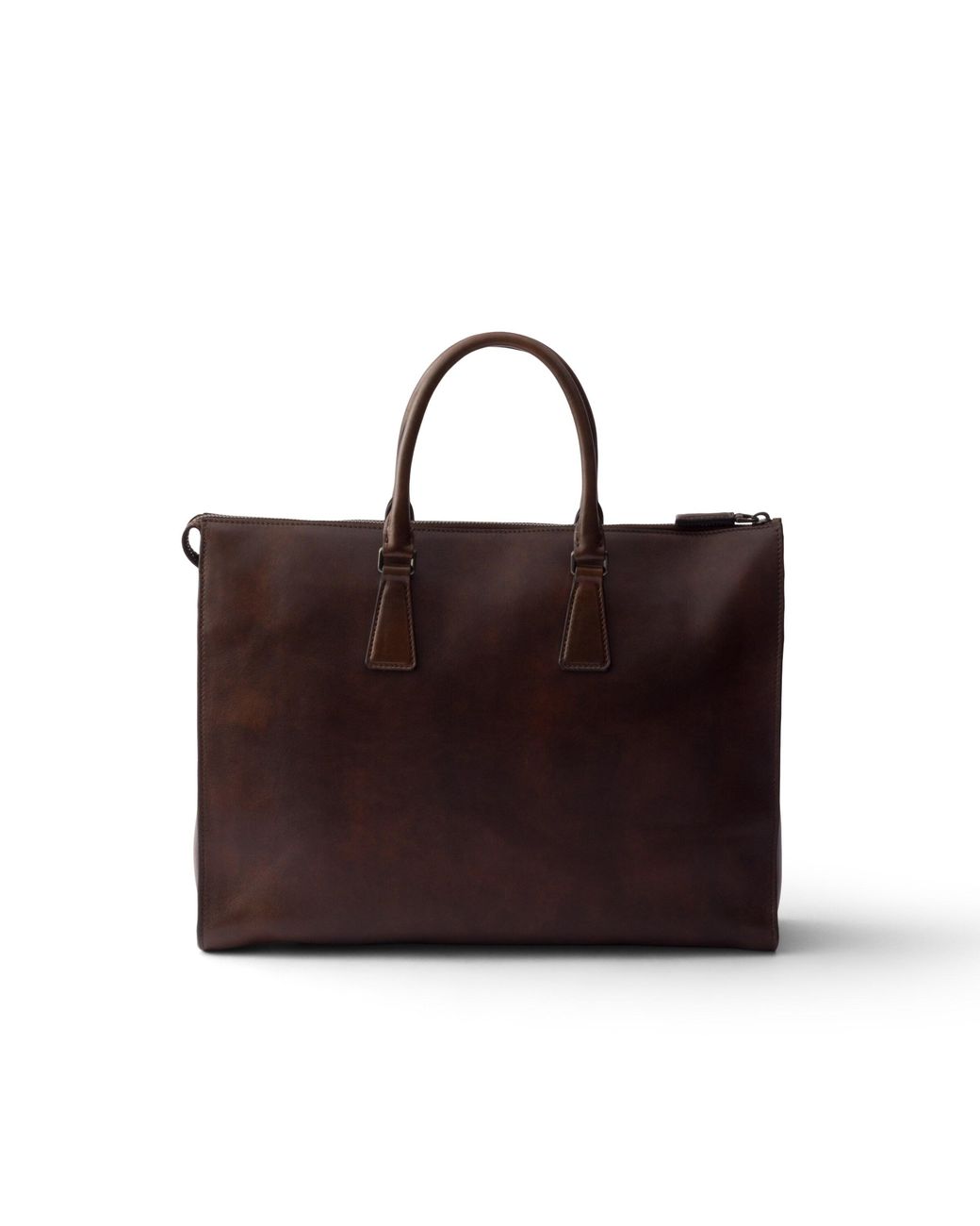 Prada Brown Leather Tote Bag for men