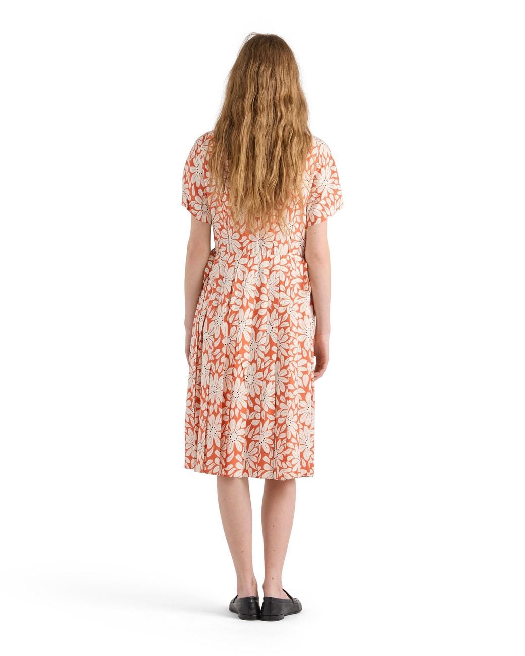 Prada Pink Printed Pleated Pongé Dress