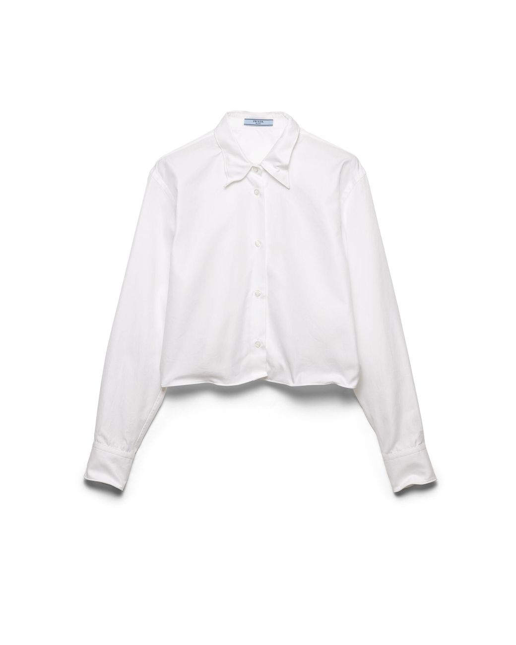 Prada White Shapeable Cotton Shirt