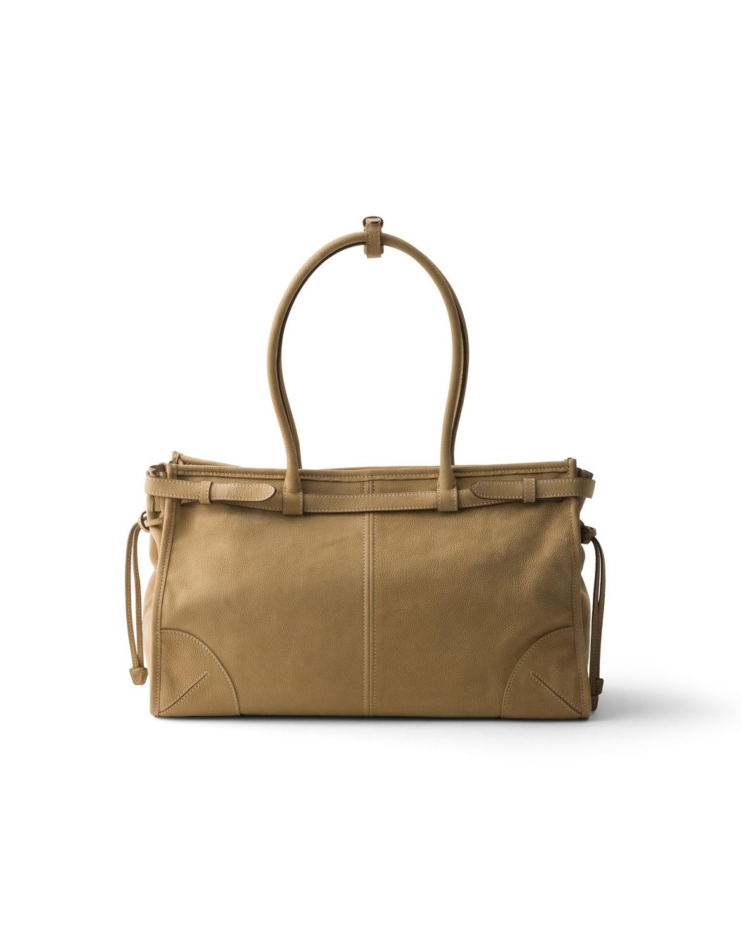 Prada Metallic Bonnie Large Nubuck Leather Handbag