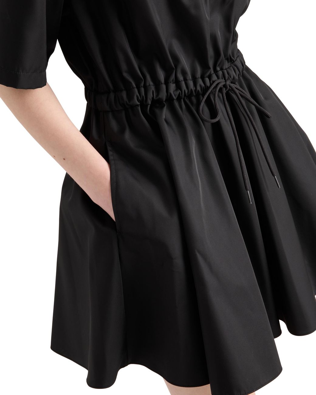 Vestido De Manga Corta En Re-Nylon, Mujer, Talla Prada de color Black