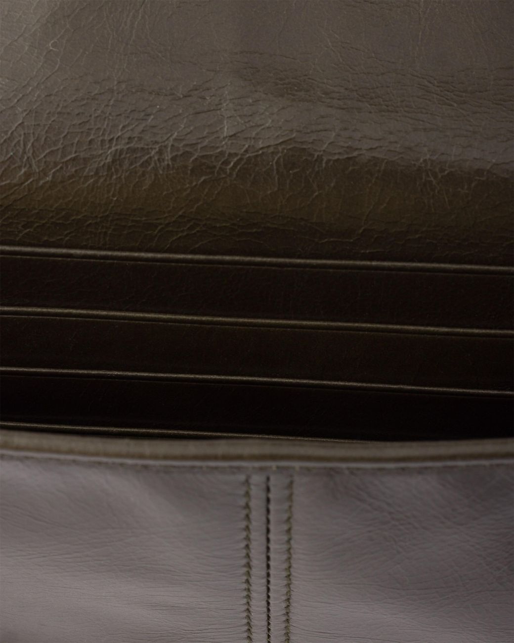Prada Black Leather Wallet With Shoulder Strap
