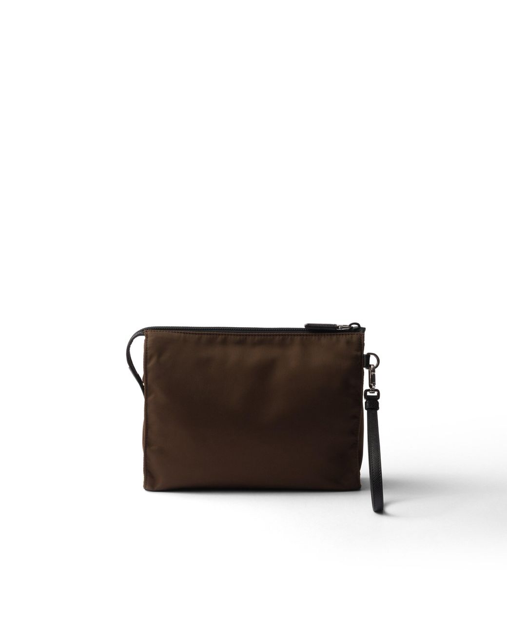 Prada Brown Re-Nylon And Saffiano Leather Necessaire, Sienna for men