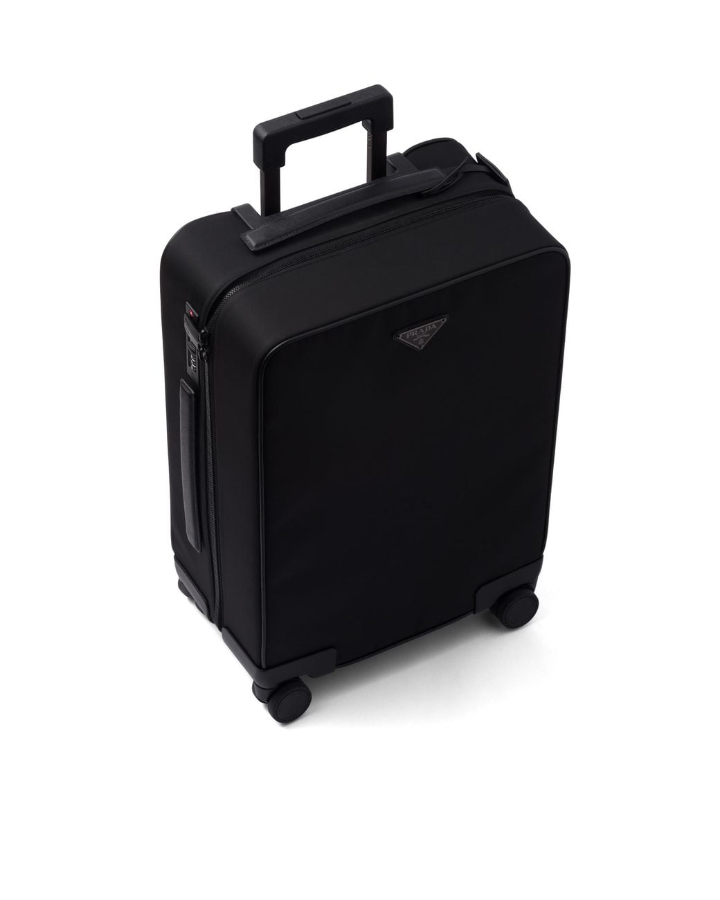 Prada Black Re-Nylon And Saffiano Leather Trolley