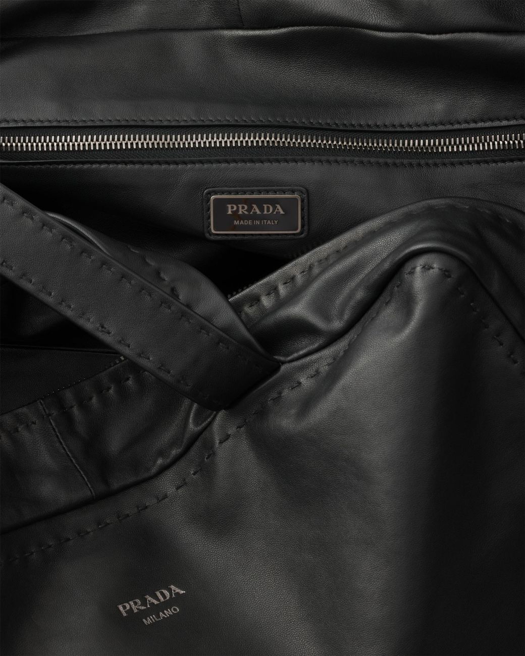 Prada Black Nappa Leather Work Bag for men