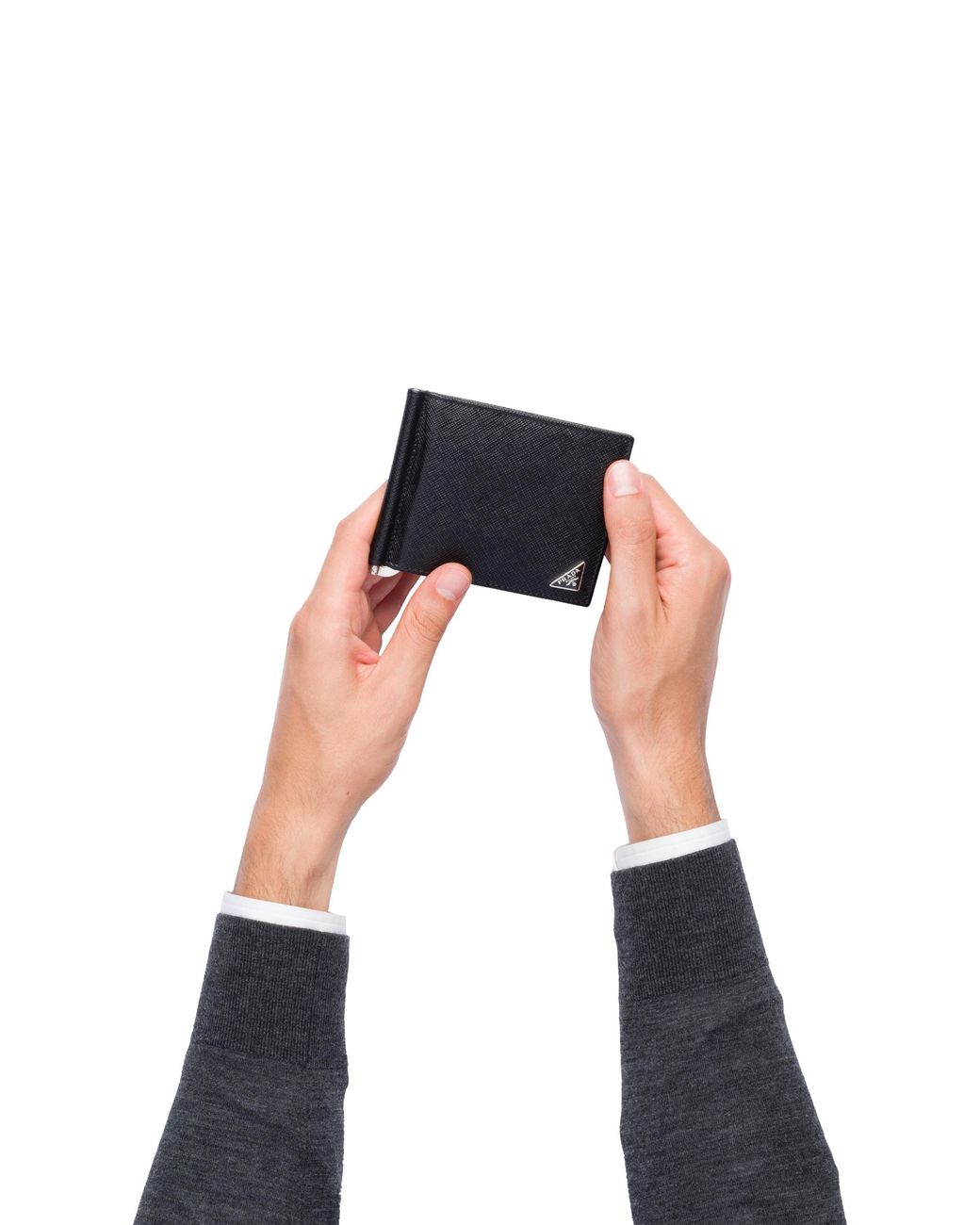 Prada White Saffiano Leather Wallet for men