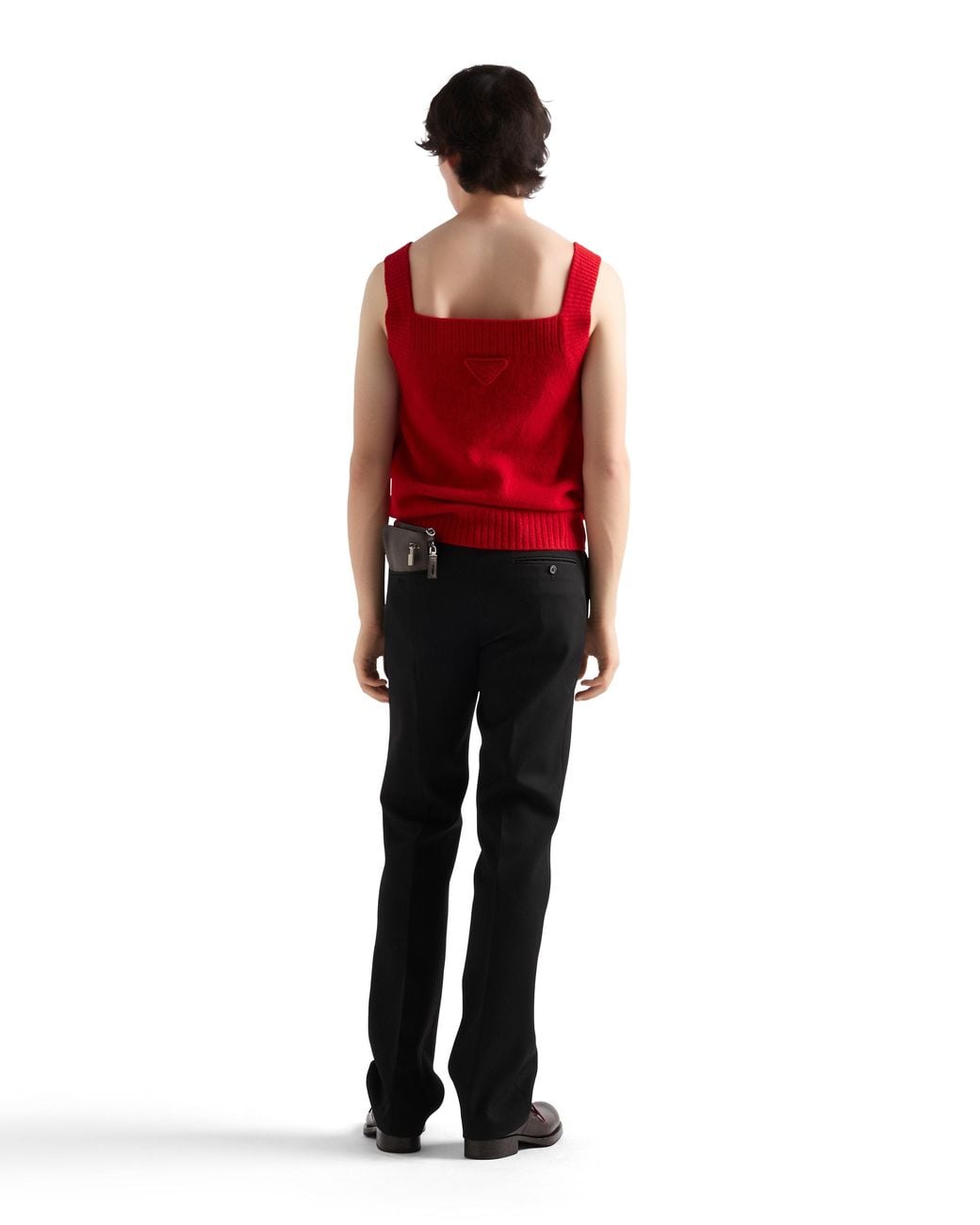 Prada Red Shetland Wool Tank Top for men