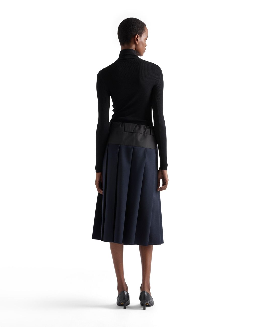 Jersey De Cuello Alto De Lana, Mujer, Talla Prada de color Black