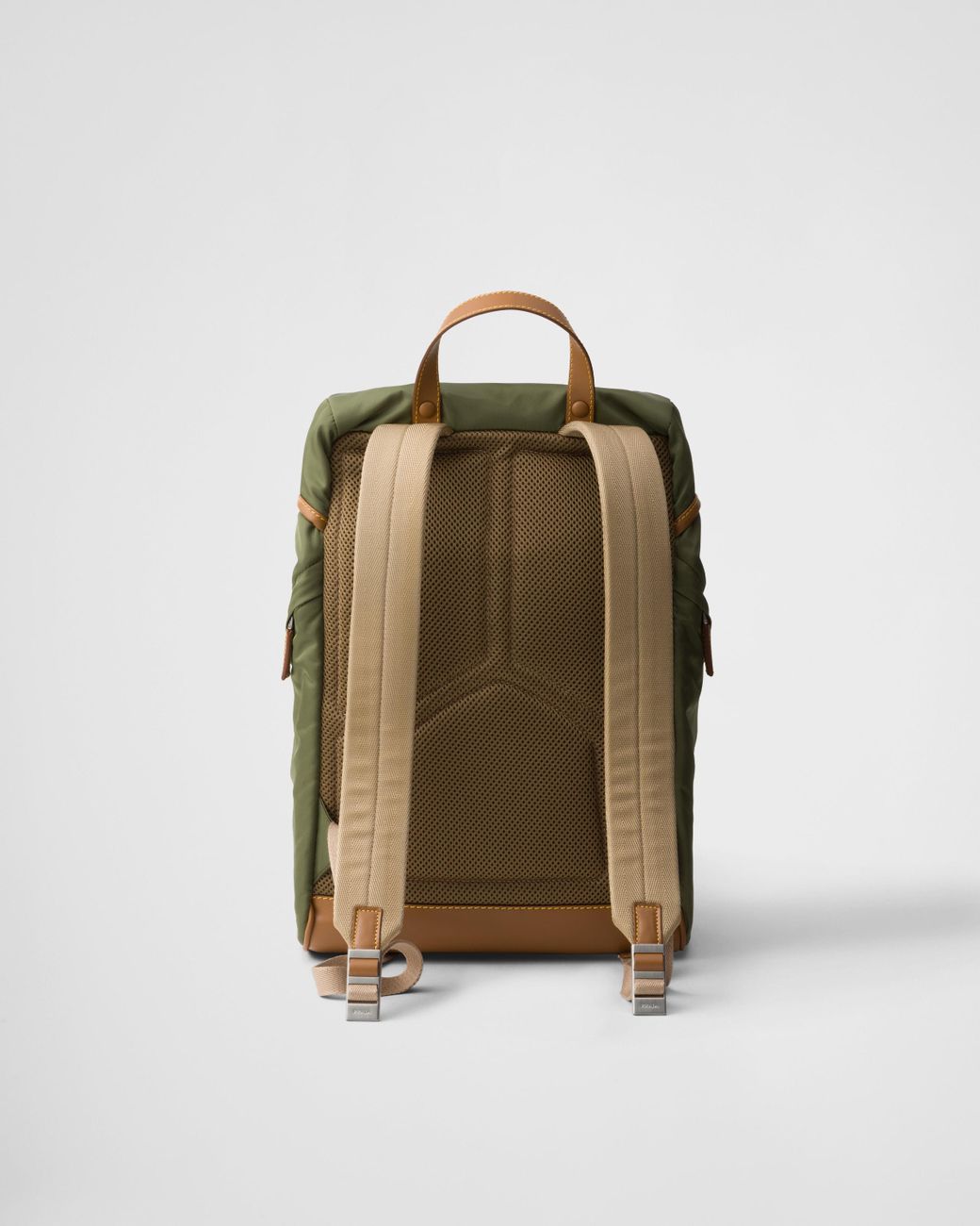 Prada Re-Nylon And Leather Backpack in Green for Men | Lyst