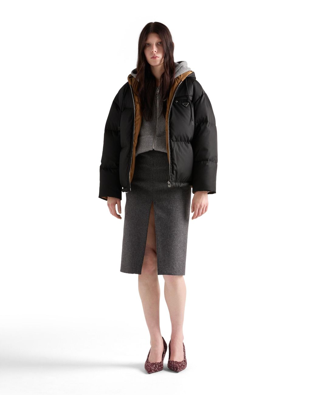 Chaqueta De Plumón En Re-Nylon, Mujer, Talla Prada de color Black