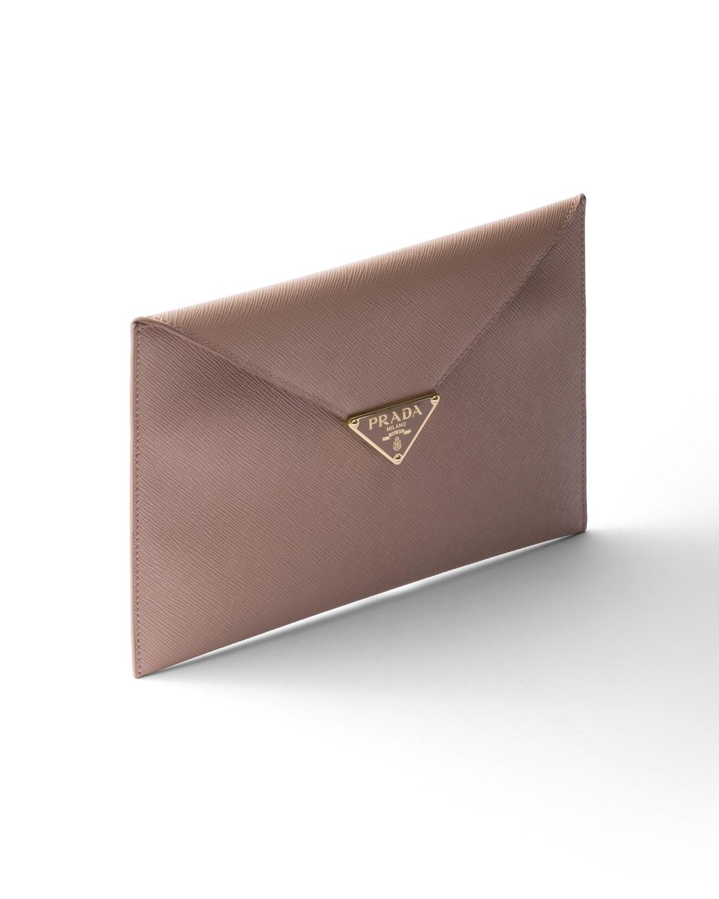 Prada Natural Saffiano Leather Envelope Clutch