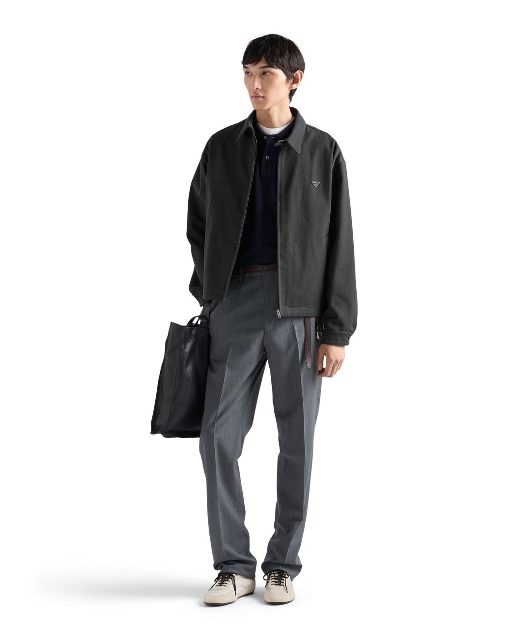 Prada Black Denim Blouson Jacket, Dark for men